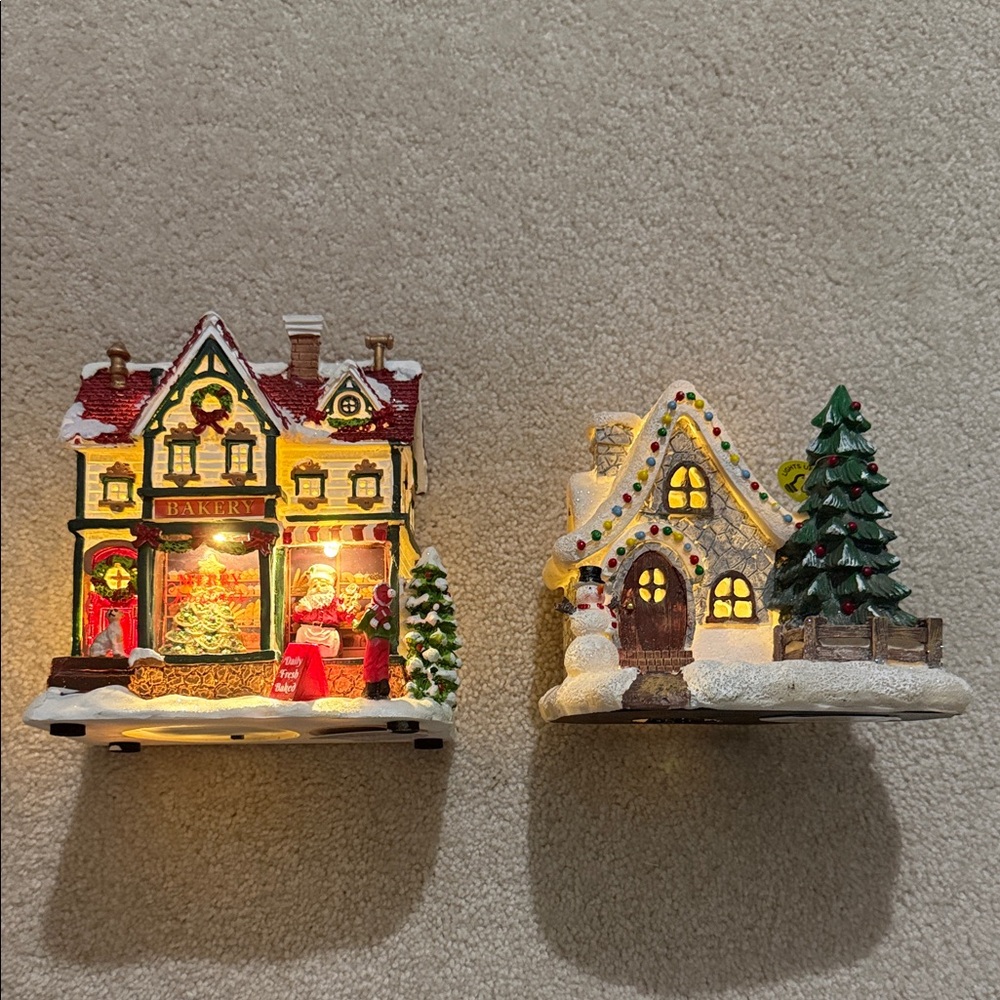 Light Up Festive Holiday Village Set (plays music)